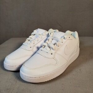 Nike Ebernon Low Athletic Shoes‎ Womens Size 6 Triple White Sneakers  AQ1779 100